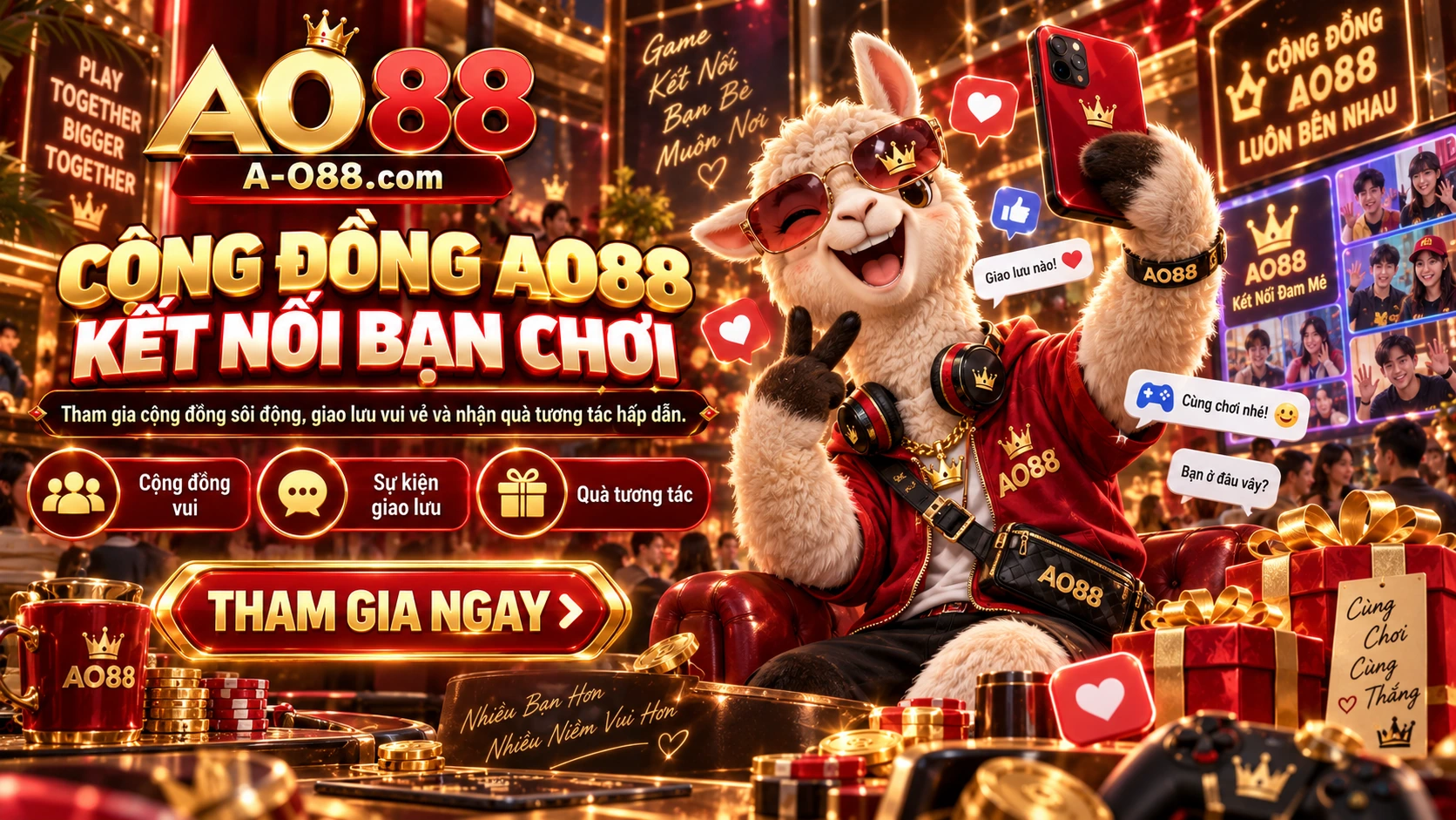 Cộng đồng AO88 kết nối bạn chơi