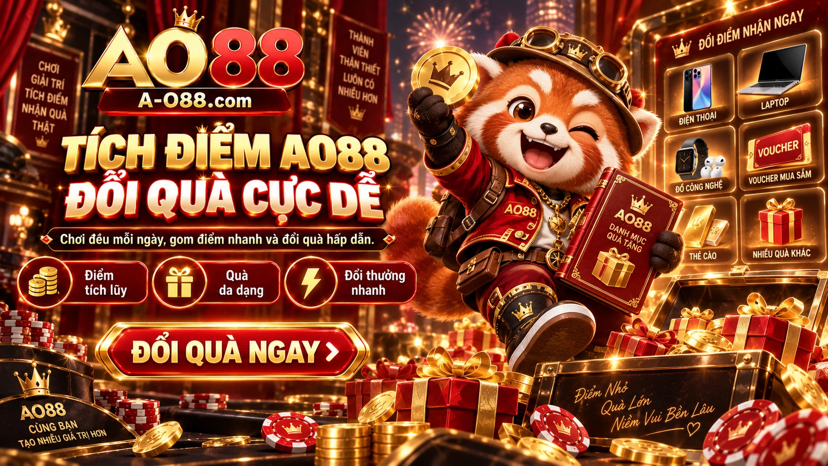 Tích điểm đổi quà AO88