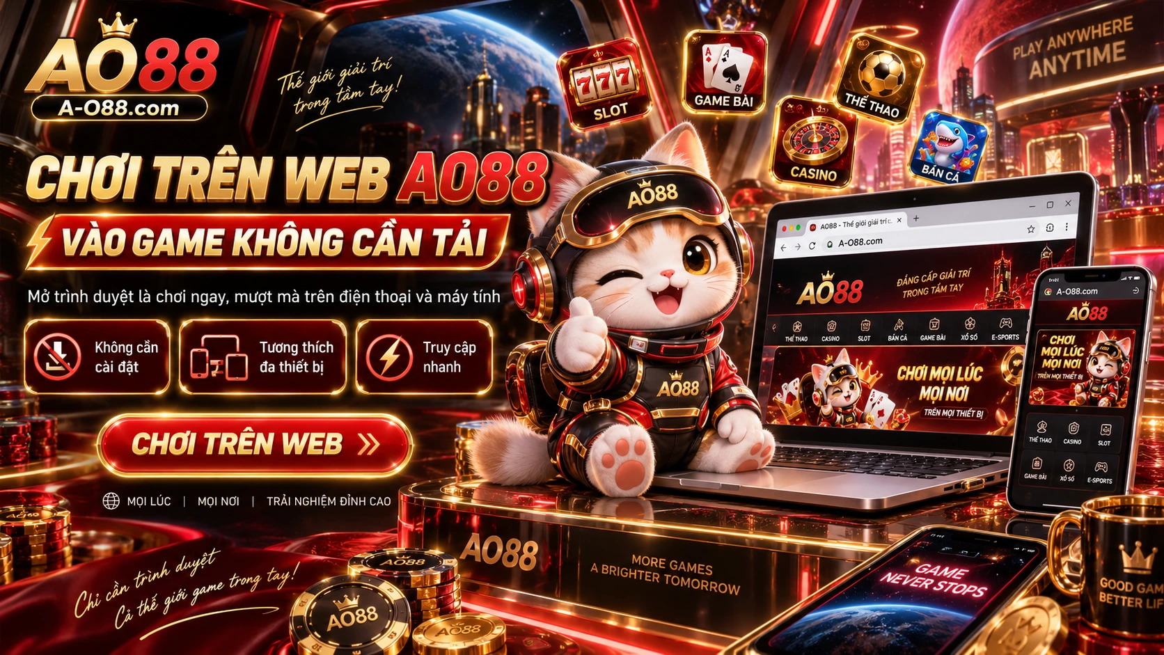 Chơi AO88 trên web